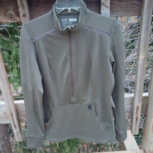 5.11 Tactical Avery olive half zip pullover top sz L NEW
